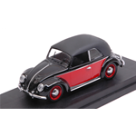 VW CABRIO KARMANN 1949 BLACK/RED 1:43