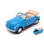 WELLY - VW BEETLE CONVERTIBLE 1970 BLUE 1:24
